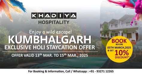 KUMBHALGARH | HOLI STAYCATION OFFER FOR 2 NIGHTS, Kumbhal Palace Hotel ...