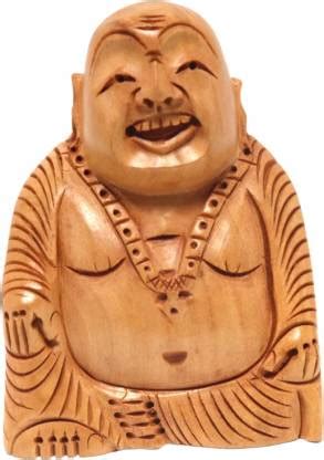 Klowage Fengshui Figurine Laughing Buddha Sitting on Luck Golden Ingot ...
