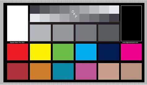 Buy DGK Digital Kolor Pro 16:9 Chart - Set of 2 Large Color Calibration ...