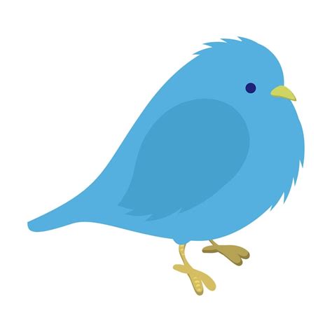 Freezing blue bird illustration single cartoon illustration isolated on ...