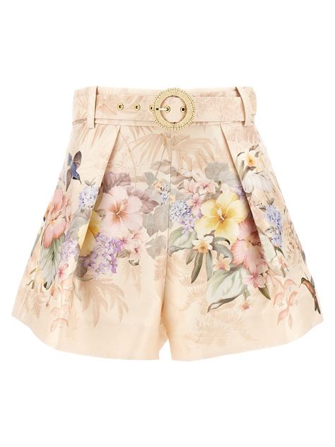 Zimmermann Illuminate Tuck Bermuda And Short Pink | ModeSens