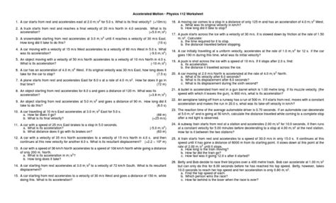 Image result for Acceleration Integration Worksheet