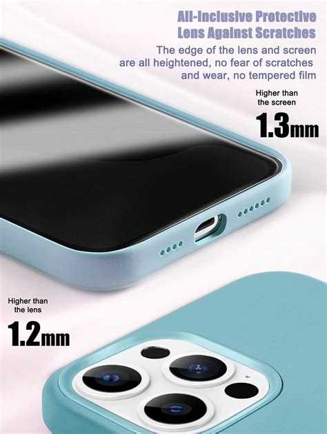 Basic Phone Cases Blue 1PC Luxury Liquid Silicone Shockproof Case ...