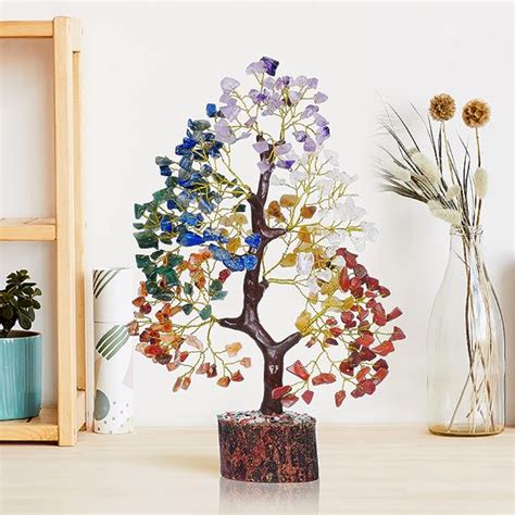7 Chakra Crystal Healing Stone Tree – Bhakti Samagri