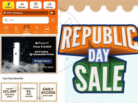 iPhone 17 हुआ सस्ता, Flipkart Republic Day Sale 2026 में 75,000 रुपए से ...