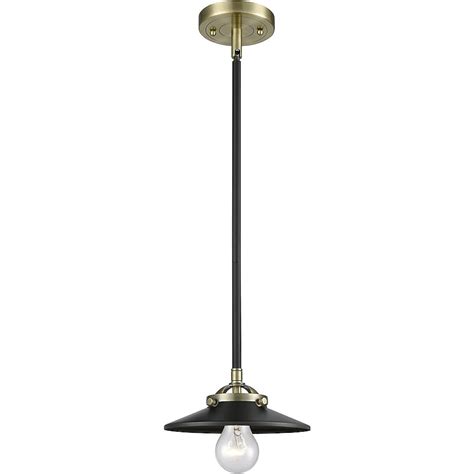 Innovations Lighting 284-1S-BAB-M6-BK-LED Nouveau Railroad Mini Pendant ...