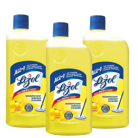 Lizol Disinfectant Surface & Floor Cleaner Liquid, Citrus - 1 Litre ...