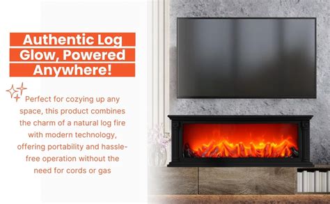 Metro Kreations Portable Tabletop Artificial LED Fireplace Beautiful ...