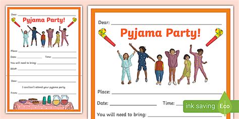 Pyjama Party Invitation