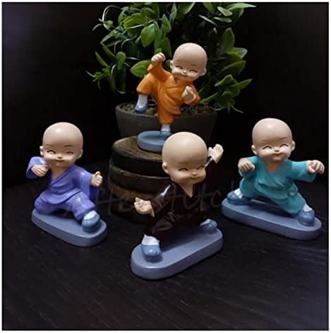 NRSON® Set of 4 Baby Hat Monk Buddha Idols Showpiece for Car Dashboard ...