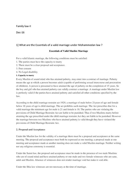 Family Law 2- DEC-16- QA - Family law-II Dec- 1] What are the ...