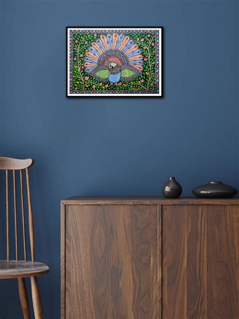 Peacock design in madhubani artwork Online
