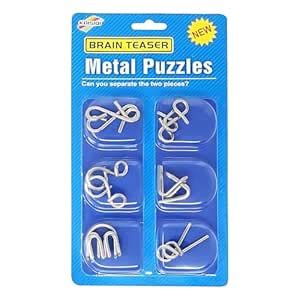 BUYBOXEE® Metal Wire Puzzle Brain Teasers for Kids & Adults – IQ ...