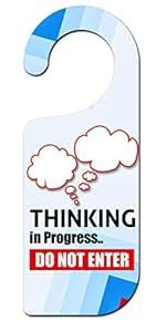 Seven Rays Artangle Thinking in Progress Door Knob Hanger 8 x 3 inches ...