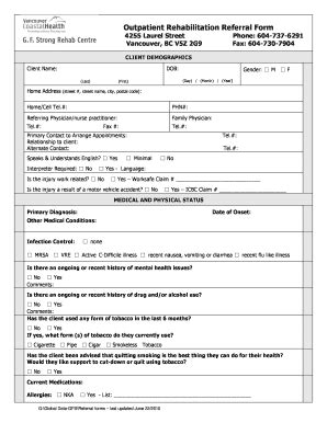 Gf Strong Referral Form - Fill Online, Printable, Fillable, Blank ...