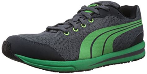 Buy Puma Men's Austin Darkgrey -Darkgrey -Fluo Green Mesh Running Shoes ...