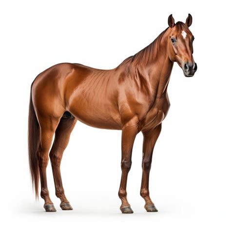 Highquality image of thoroughbred horse isolated on white background ...