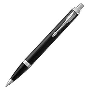 Parker IM Ballpoint Pen, Black Lacquer Chrome Trim with Medium Point ...