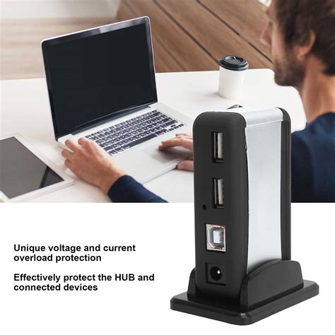 Buy Powered USB Hub, 7-Ports Expander Multi Ports USB 2.0 Data Hub ...