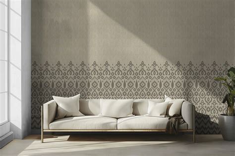 Kebaya Wallpaper- Inspired by Ikat Patterns – Turquoised