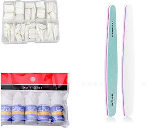 katriona Combo Set Of 100 Nails+ 5 Nails Glue+ Nail Filer - Price in ...