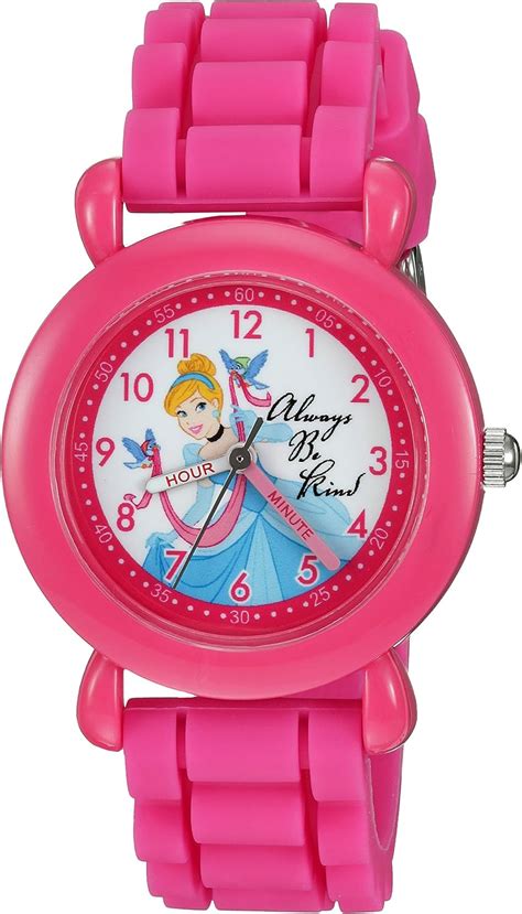 Buy Disney Princess Kids' Plastic Time Teacher Analog Quartz Silicone ...