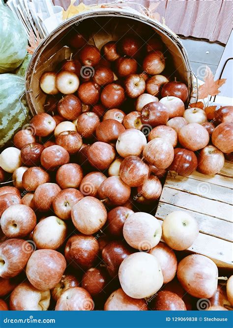 A Rustic Bushel of Apples on Display in Ohio - FRUIT Stock Photo ...