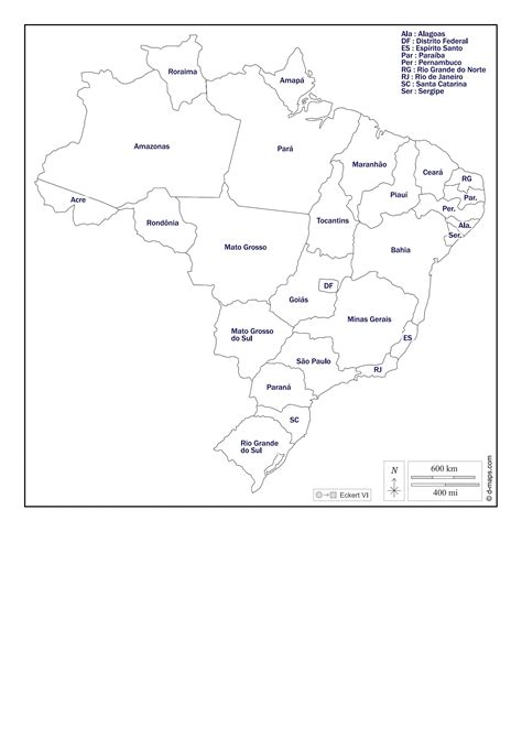 Brazil Map Black And White
