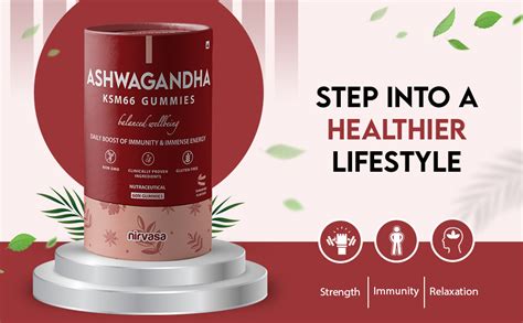 Nirvasa Ashwagandha KSM 66 Gummies with Vitamin D3 | KSM 66 Ashwagandha ...