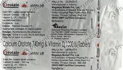 Orotate 3d Strip Of 10 Tablets: Uses, Side Effects, Price & Dosage ...