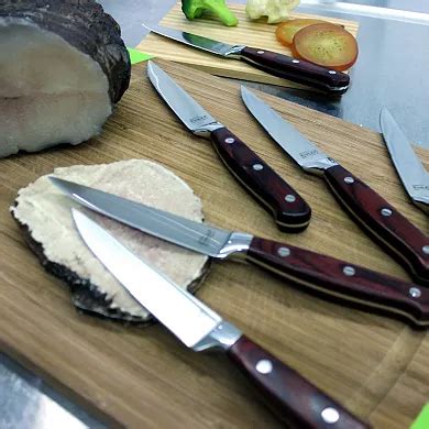 BergHOFF Pakka Wood 7-Piece Stainless Steel Steak & Carving Knife Set