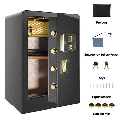 Buy SRWTRCHRY 4.5 Cubic Fire Water Proof Safe Box, Personal Secure Anti ...