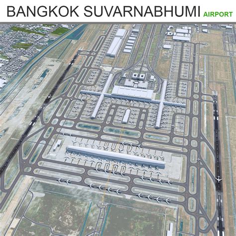 Bangkok Suvarnabhumi Airport 3D - TurboSquid 2005107