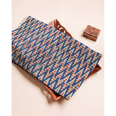 PURE COTTON BLOCK PRINTED AJRAKH FABRIC