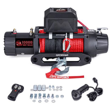 Openroad 10000 Lb Electric Winch With Synthetic Winch 12v Dc ...