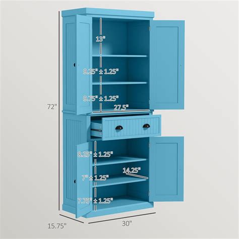 HOMCOM 72 Traditional Kitchen Pantry Cabinet, India | Ubuy