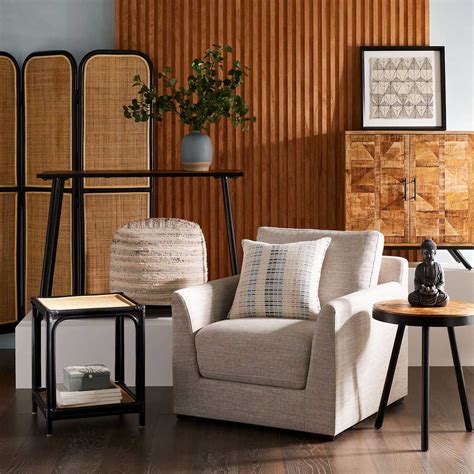 Found & Fable Zola Rattan Accent Table | At Home