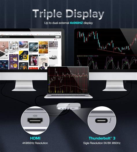 Buy Thunderbolt 3 Dock,Thunderbolt 3 Docking Station, 8K Triple Display ...