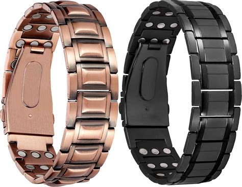 Amazon.com: Jecanori Magnetic Copper Bracelets for Men, Ultra Strength Magnet Bracelet Jewelry ...