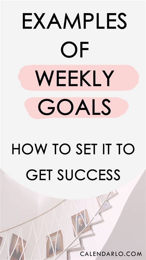 Image result for Weekly Goals Examples