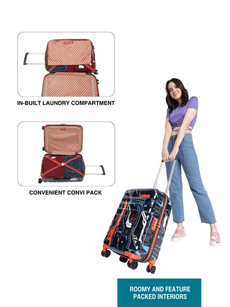 Buy Cyber Punk Black Cabin Trolley Bag Online