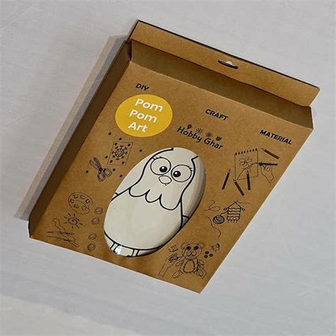 Pom Pom Art DIY Craft Kit, Hen Hobby Character Design Set with Storage ...