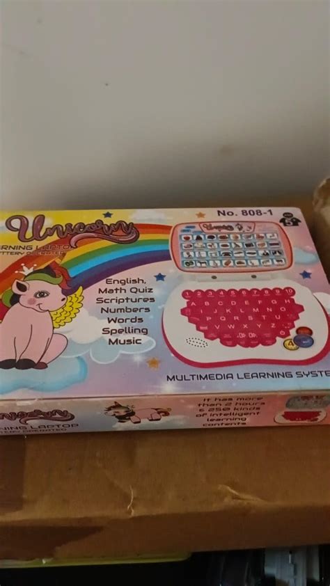 Mini Laptop Learning Pad Alphabet Numbers Word Music Math Kids Computer ...
