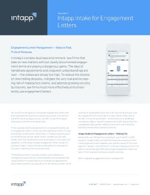 Fillable Online data sheet Intapp Intake for engagement letters Explore ...