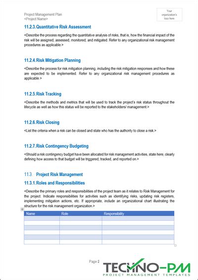 Project Management Plan (PMP) Template – ITSM Docs - ITSM Documents ...