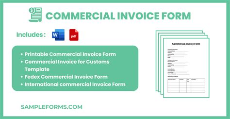 Image result for Commercial Invoice Form