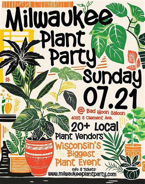Milwaukee Plant Party, Bad Moon Saloon, Milwaukee, 21 July 2024 | AllEvents