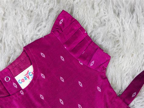 Magenta Raw Silk Frock with Soft Lining – Cozy Cub Kids