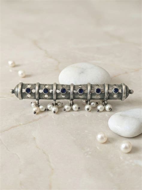 Shop Blue Stone Studded Oxidised Silver Ring – The Jewelbox