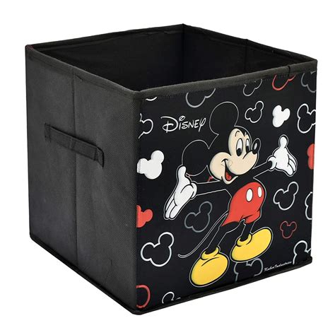 Fun Homes Non Woven Fabric Mickey Mouse Print Foldable Storage Box with ...